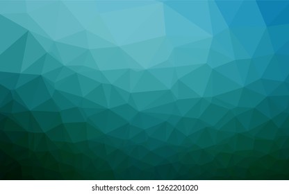 Light BLUE vector abstract mosaic backdrop. Geometric illustration in Origami style with gradient.  A completely new template for your business design.