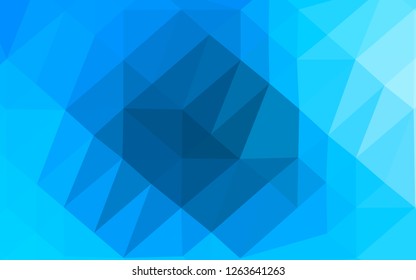 Light BLUE vector abstract mosaic backdrop. Shining colored illustration in a Brand new style. Template for your brand book.