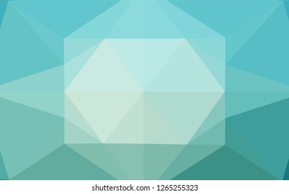 Light BLUE vector abstract mosaic background. A sample with polygonal shapes. Triangular pattern for your business design.