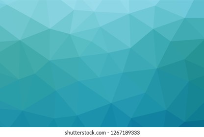 Light BLUE vector abstract mosaic backdrop. Shining illustration, which consist of triangles. The best triangular design for your business.