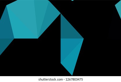 Light BLUE vector abstract mosaic backdrop. Shining illustration, which consist of triangles. The textured pattern can be used for background.