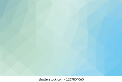 Light BLUE vector abstract mosaic backdrop. Colorful abstract illustration with gradient. New texture for your design.