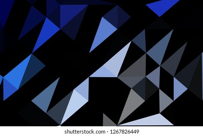 Light BLUE vector abstract mosaic background. Geometric illustration in Origami style with gradient. Brand new style for your business design.