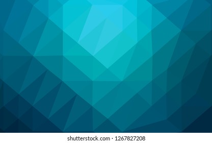 Light BLUE vector abstract mosaic pattern. Shining illustration, which consist of triangles. The best triangular design for your business.