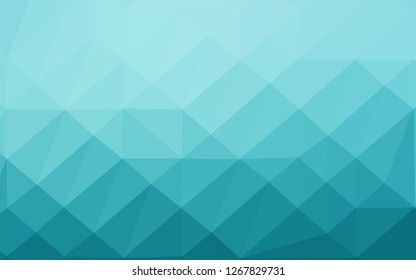 Light BLUE vector abstract mosaic background. Shining colored illustration in a Brand new style. The best triangular design for your business.