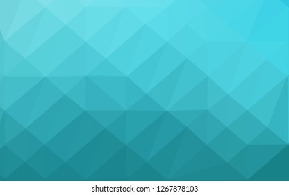 Light BLUE vector abstract mosaic background. Colorful illustration in Origami style with gradient.  Template for a cell phone background.
