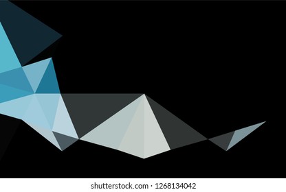 Light BLUE vector abstract mosaic pattern. A sample with polygonal shapes. The template can be used as a background for cell phones.