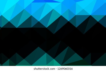 Light BLUE vector abstract mosaic background. Glitter abstract illustration with an elegant design. Template for a cell phone background.