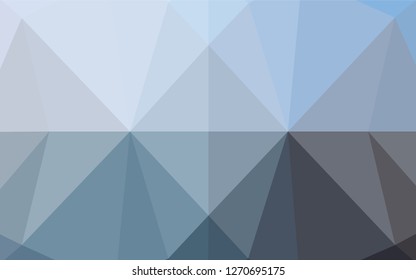Light BLUE vector abstract mosaic backdrop. Triangular geometric sample with gradient.  The textured pattern can be used for background.