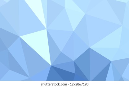 Light BLUE vector abstract mosaic backdrop. Creative geometric illustration in Origami style with gradient. A new texture for your web site.