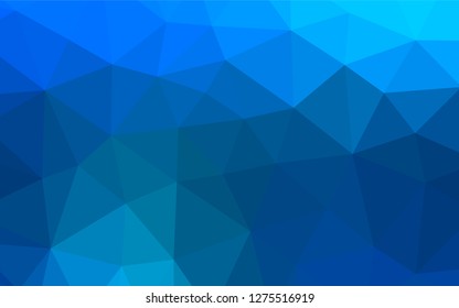 Light BLUE vector abstract mosaic pattern. Glitter abstract illustration with an elegant design. The polygonal design can be used for your web site.