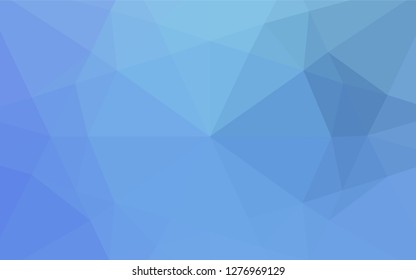 Light BLUE vector abstract mosaic pattern. A sample with polygonal shapes. A completely new design for your business.