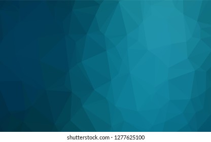 Light BLUE vector abstract mosaic background. Geometric illustration in Origami style with gradient.  The best triangular design for your business.