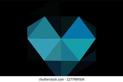 Light BLUE vector abstract mosaic pattern. Colorful abstract illustration with gradient. The template can be used as a background for cell phones.