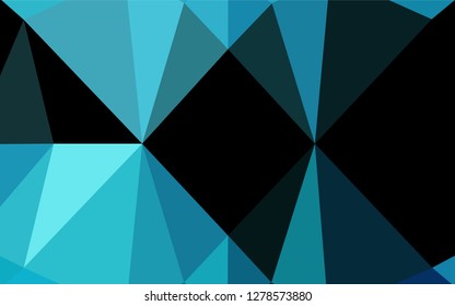Light BLUE vector abstract mosaic pattern. A sample with polygonal shapes. Triangular pattern for your business design.