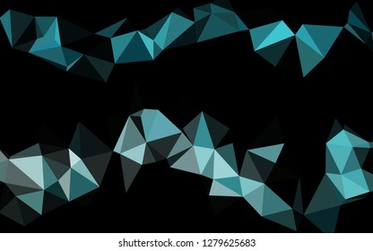 Light BLUE vector abstract mosaic pattern. Triangular geometric sample with gradient.  Textured pattern for background.