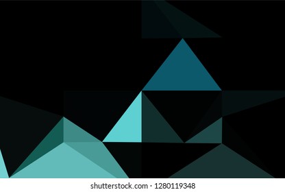 Light BLUE vector abstract mosaic background. Geometric illustration in Origami style with gradient.  Brand new style for your business design.