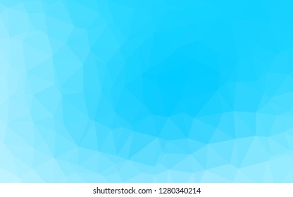 Light BLUE vector abstract mosaic pattern. A sample with polygonal shapes. Template for your brand book.