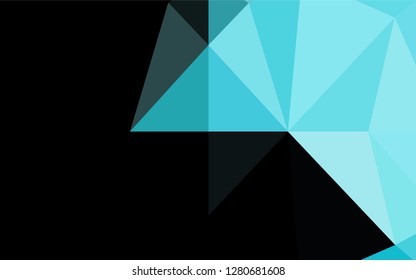 Light BLUE vector abstract mosaic background. Triangular geometric sample with gradient.  The completely new template can be used for your brand book.