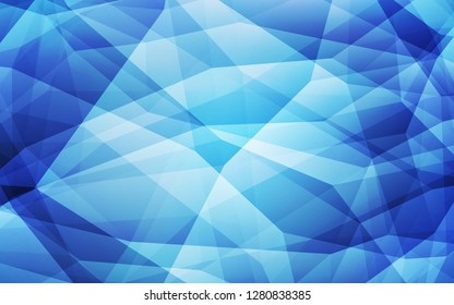 Light BLUE vector abstract mosaic backdrop. Creative geometric illustration in Origami style with gradient. New template for your brand book.