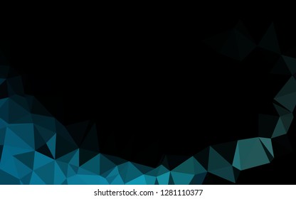 Light BLUE vector abstract mosaic pattern. A completely new color illustration in a vague style. The best triangular design for your business.