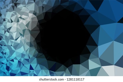 Light BLUE vector abstract mosaic pattern. Shining illustration, which consist of triangles. The best triangular design for your business.