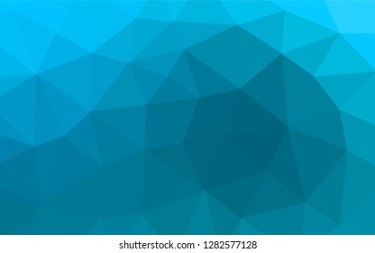 Light BLUE vector abstract mosaic pattern. Shining illustration, which consist of triangles. Brand new style for your business design.