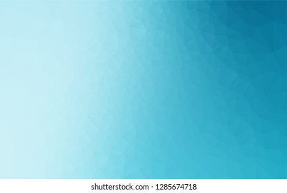 Light BLUE vector abstract mosaic background. Geometric illustration in Origami style with gradient.  The template can be used as a background for cell phones.