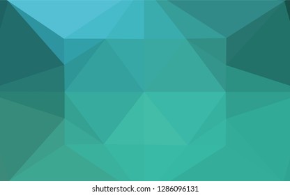 Light BLUE vector abstract mosaic background. A sample with polygonal shapes. The polygonal design can be used for your web site.