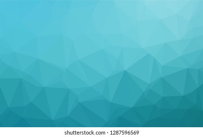 Light BLUE vector abstract mosaic pattern. Geometric illustration in Origami style with gradient.  The template can be used as a background for cell phones.