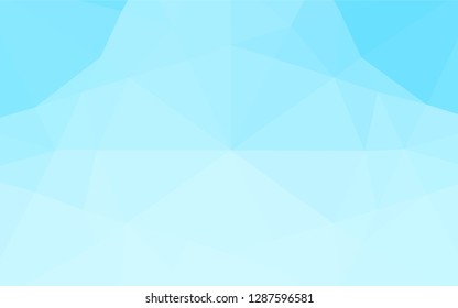 Light BLUE vector abstract mosaic pattern. Colorful abstract illustration with gradient. The completely new template can be used for your brand book.
