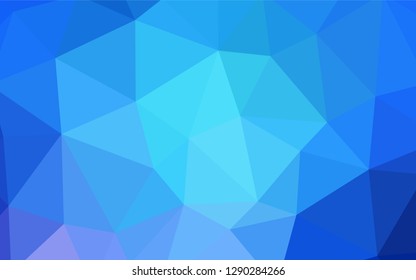 Light BLUE vector abstract mosaic backdrop. Triangular geometric sample with gradient.  Textured pattern for your backgrounds.