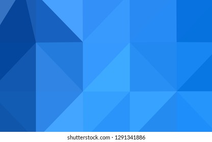 Light BLUE vector abstract mosaic pattern. Creative illustration in halftone style with gradient. The polygonal design can be used for your web site.