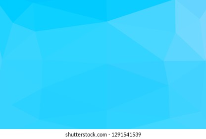 Light BLUE vector abstract mosaic background. Shining colored illustration in a Brand new style. The best triangular design for your business.