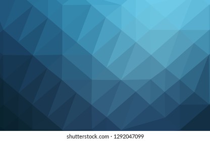 Light BLUE vector abstract mosaic pattern. Triangular geometric sample with gradient.  Brand new design for your business.