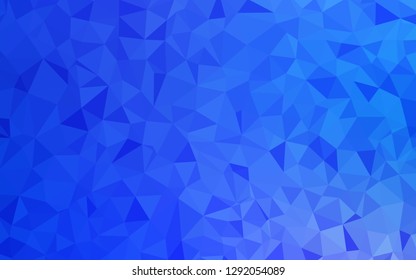 Light BLUE vector abstract mosaic backdrop. Creative geometric illustration in Origami style with gradient. Textured pattern for your backgrounds.
