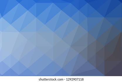 Light BLUE vector abstract mosaic background. Colorful illustration in Origami style with gradient.  Template for your brand book.