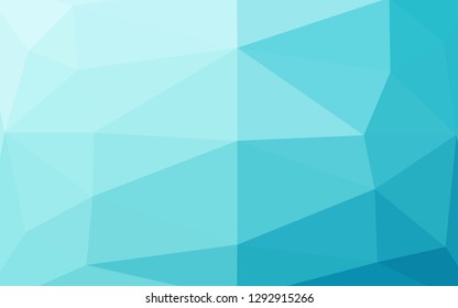 Light BLUE vector abstract mosaic pattern. A sample with polygonal shapes. The best triangular design for your business.