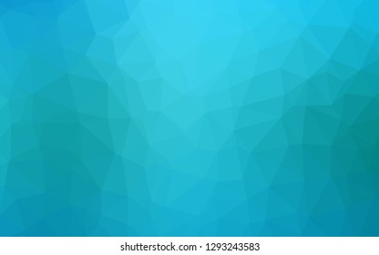 Light BLUE vector abstract mosaic backdrop. Modern geometrical abstract illustration with gradient. The best triangular design for your business.