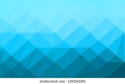 Light BLUE vector abstract mosaic backdrop. Shining colored illustration in a Brand new style. Polygonal design for your web site.