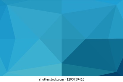 Light BLUE vector abstract mosaic backdrop. Creative geometric illustration in Origami style with gradient. The textured pattern can be used for background.