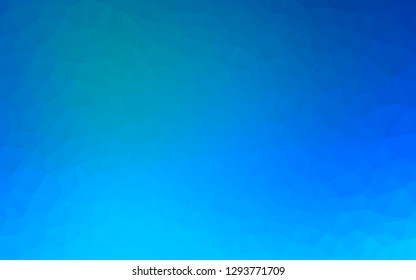 Light BLUE vector abstract mosaic pattern. Glitter abstract illustration with an elegant design. The best triangular design for your business.