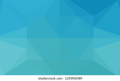 Light BLUE vector abstract mosaic pattern. Modern geometrical abstract illustration with gradient. The best triangular design for your business.