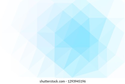 Light BLUE vector abstract mosaic pattern. Geometric illustration in Origami style with gradient. Polygonal design for your web site.