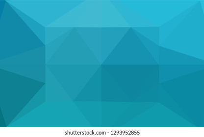 Light BLUE vector abstract mosaic background. Triangular geometric sample with gradient.  A new texture for your design.