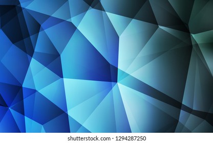 Light BLUE vector abstract mosaic pattern. A completely new color illustration in a polygonal style. Polygonal design for your web site.