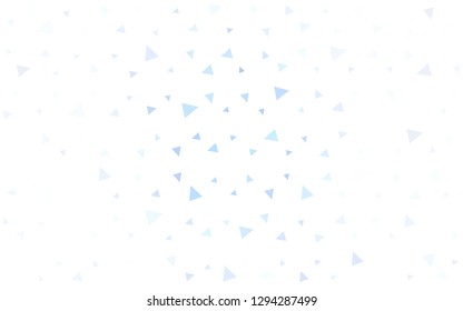 Light BLUE vector  abstract mosaic backdrop. Glitter abstract illustration with an elegant triangles. Pattern for a brand book's backdrop.