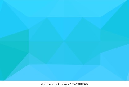 Light BLUE vector abstract mosaic pattern. Glitter abstract illustration with an elegant design. Brand new style for your business design.