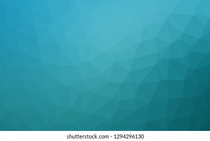 Light BLUE vector abstract mosaic background. Colorful abstract illustration with gradient. Triangular pattern for your business design.