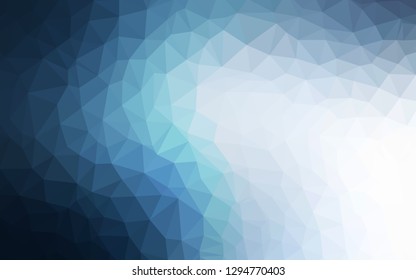 Light BLUE vector abstract mosaic backdrop. A sample with polygonal shapes. Best triangular design for your business.